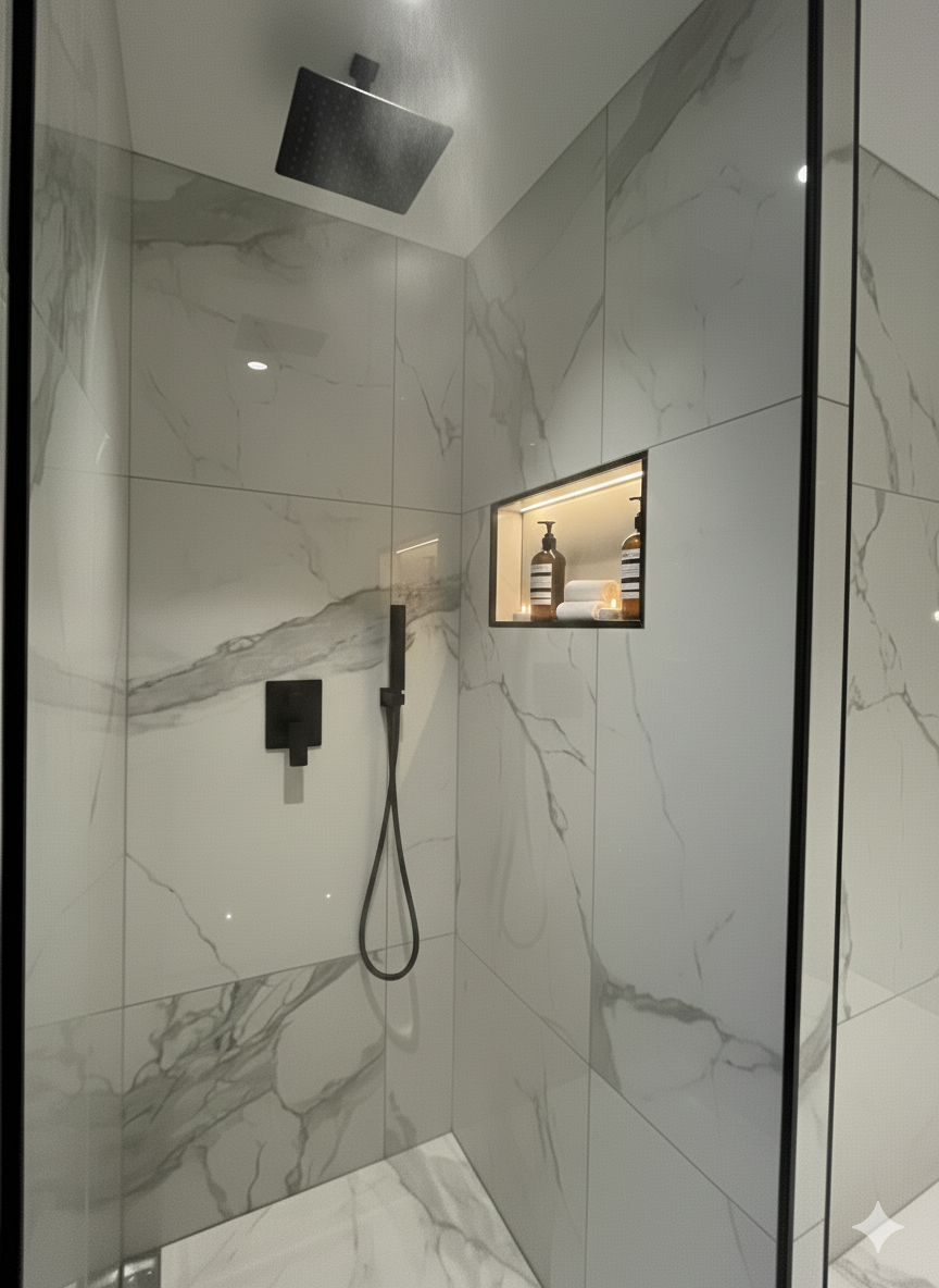 Badrumsrenovering Säffle – modernt badrum med smarta lösningar